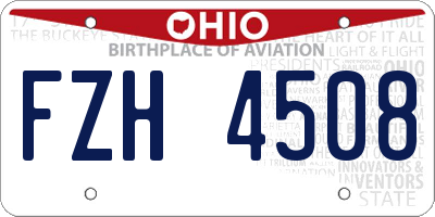 OH license plate FZH4508