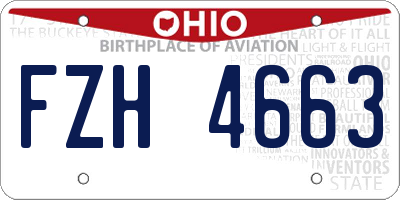 OH license plate FZH4663