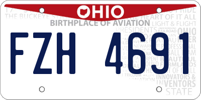 OH license plate FZH4691