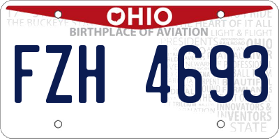 OH license plate FZH4693