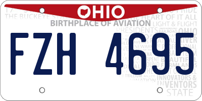 OH license plate FZH4695