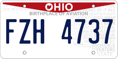 OH license plate FZH4737