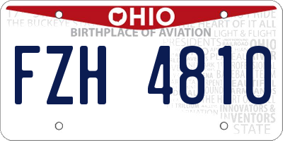 OH license plate FZH4810