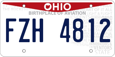 OH license plate FZH4812