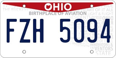 OH license plate FZH5094