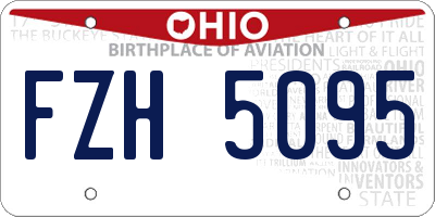 OH license plate FZH5095