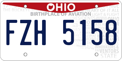 OH license plate FZH5158