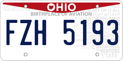 OH license plate FZH5193