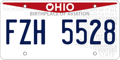 OH license plate FZH5528