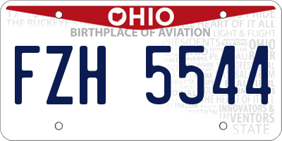 OH license plate FZH5544