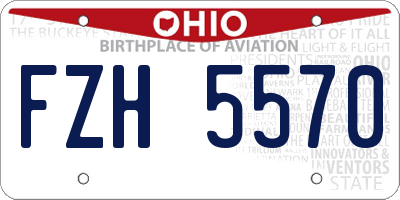 OH license plate FZH5570