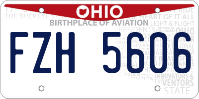 OH license plate FZH5606