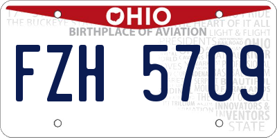 OH license plate FZH5709