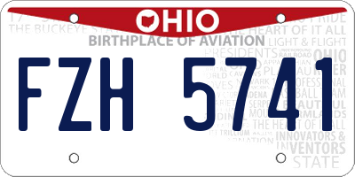 OH license plate FZH5741