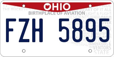 OH license plate FZH5895