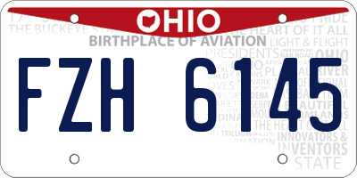 OH license plate FZH6145