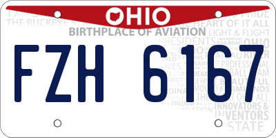 OH license plate FZH6167