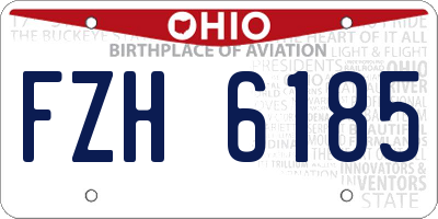 OH license plate FZH6185