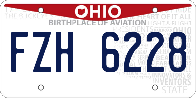 OH license plate FZH6228