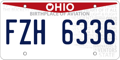 OH license plate FZH6336