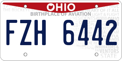 OH license plate FZH6442