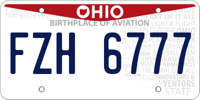 OH license plate FZH6777
