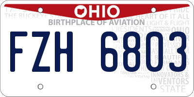 OH license plate FZH6803