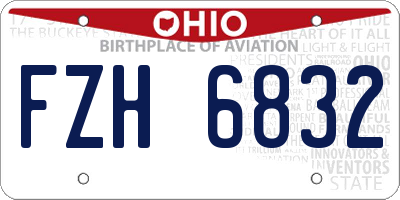 OH license plate FZH6832