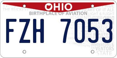 OH license plate FZH7053