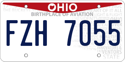 OH license plate FZH7055