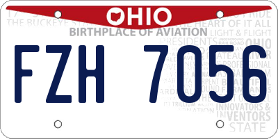 OH license plate FZH7056