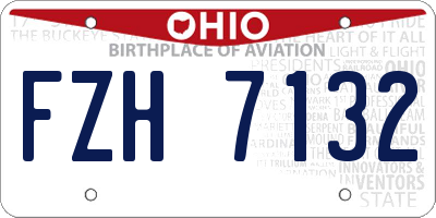 OH license plate FZH7132