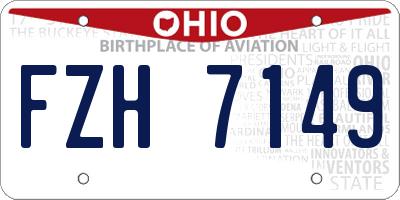 OH license plate FZH7149