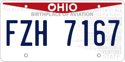 OH license plate FZH7167