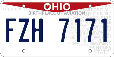 OH license plate FZH7171