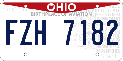 OH license plate FZH7182