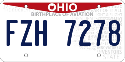 OH license plate FZH7278