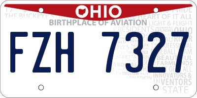 OH license plate FZH7327