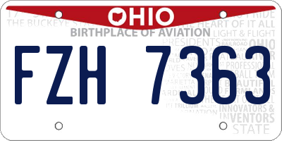 OH license plate FZH7363