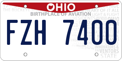 OH license plate FZH7400