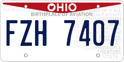 OH license plate FZH7407