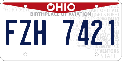OH license plate FZH7421