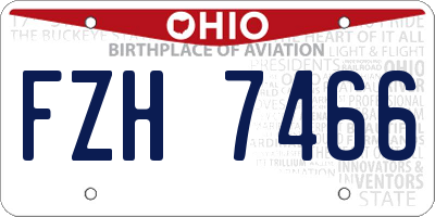 OH license plate FZH7466