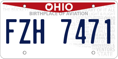 OH license plate FZH7471