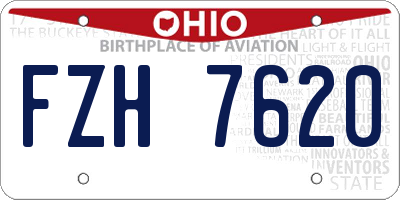 OH license plate FZH7620
