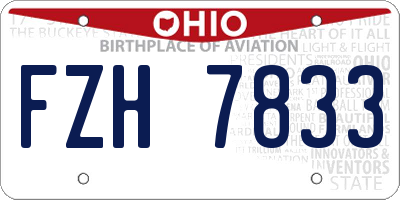 OH license plate FZH7833