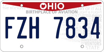 OH license plate FZH7834