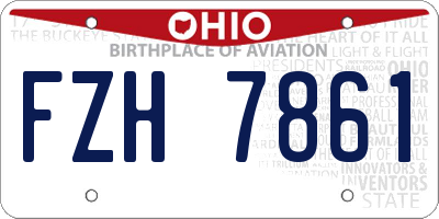 OH license plate FZH7861
