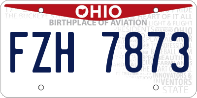 OH license plate FZH7873
