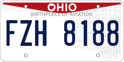 OH license plate FZH8188